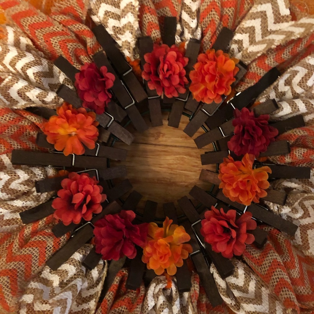 Fall wreath - one of a kind - handmade - Picture 2 of 3